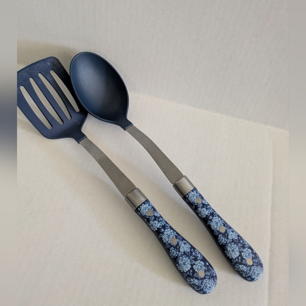 Pioneer Woman Frontier Rose Cooking Spatula and Spoon